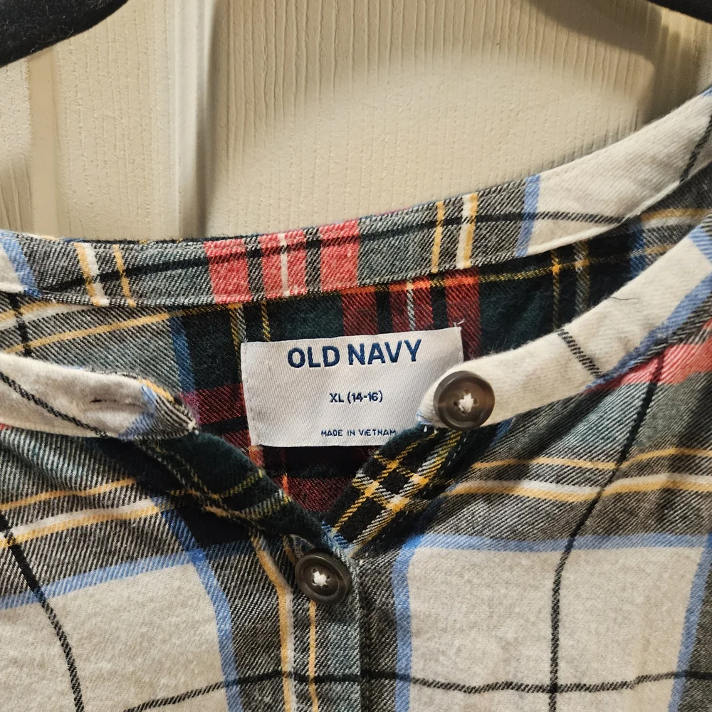Old Navy Girls Plaid Button-Down Dress